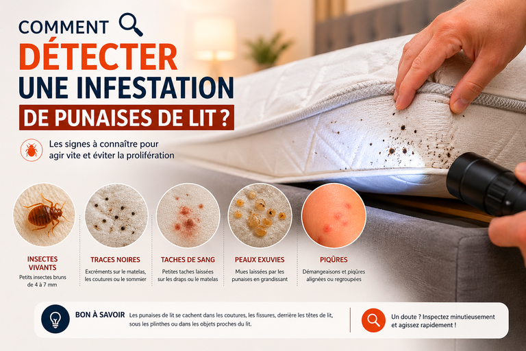 Comment détecter une infestation de punaises de lit