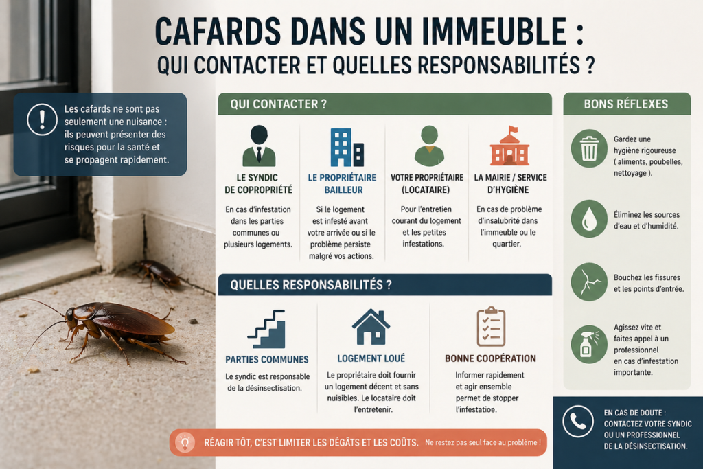 CAFARDS DANS UN IMMEUBLE  Responsabilités et solutions