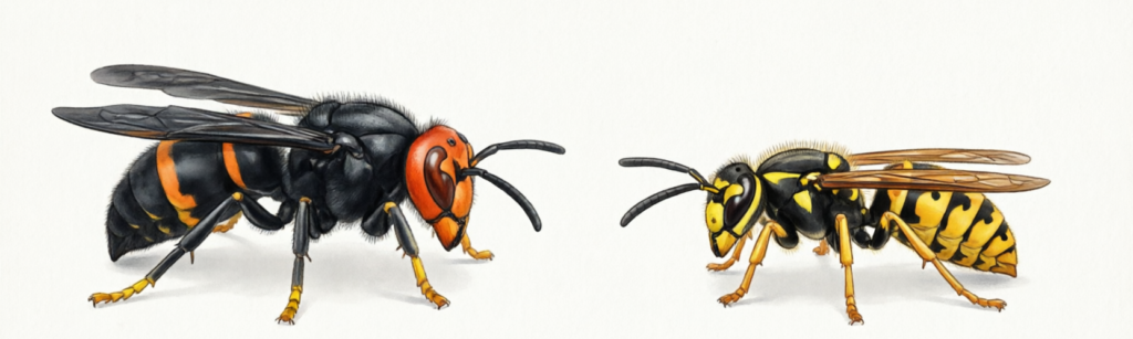 Frelon vs guêpe