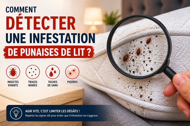 détecter une infestation de punaises de lit
