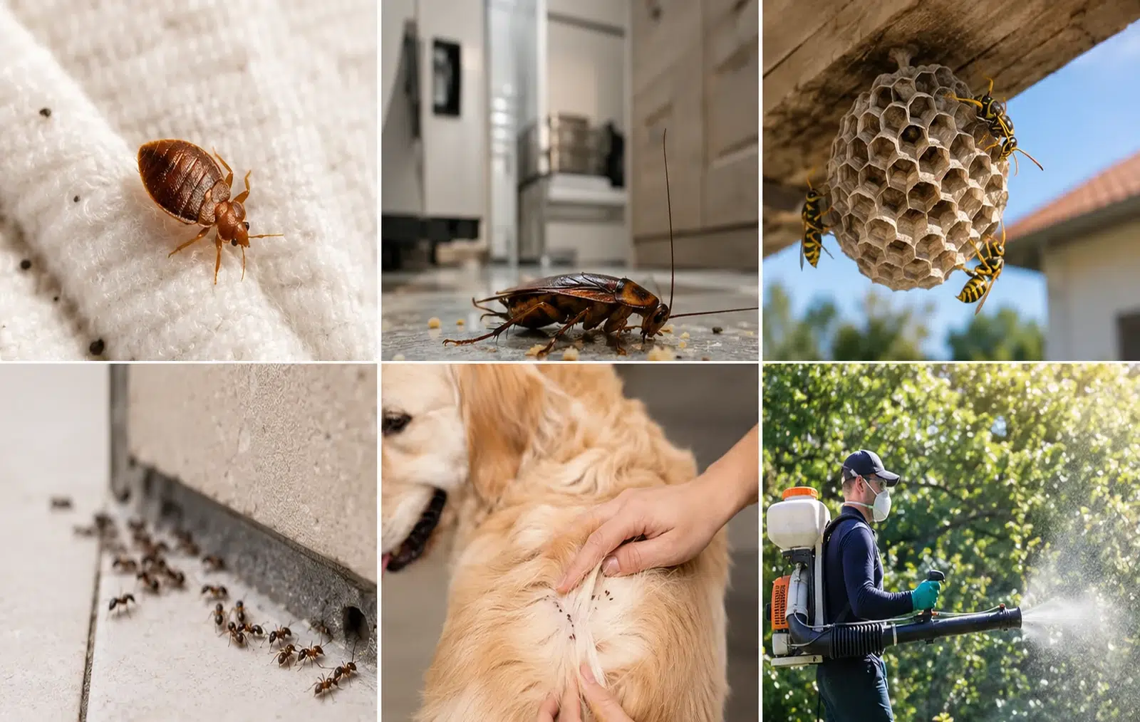 Insectes nuisibles traités par un désinsectiseur dans le Var